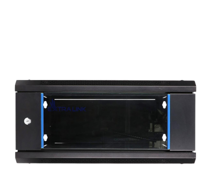 Szafa RACK Extralink Szafka wisząca rack 4U 600x450 czarna szklane drzwi EX.2886